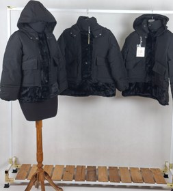 تصویر کاپشن کوتاه - مشکی / XL 