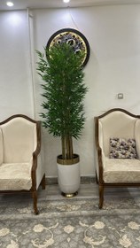 تصویر درختچه مصنوعی بامبو قد ۱۷۰ ۷ شاخه پرحجم bambo