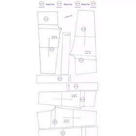 تصویر الگو اماده شلوار زنانه از همه سایز از 36 تا 52 