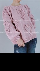 تصویر پلیور دستبافت قلب 