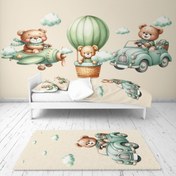 تصویر سبد لوسیون طرح خرس تدی سبز 