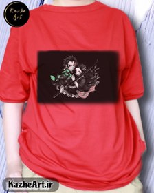 تصویر تیشرت طرح انیمه شیطان کش یا دمون اسلیر T shirt Anime Demon Slayer