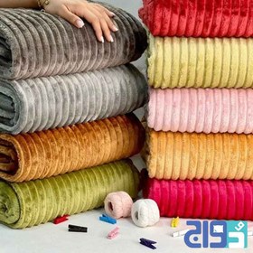 تصویر پتوی ژله‌ای (کرکره‌ای) زرشکی تک نفره کد 140403191 