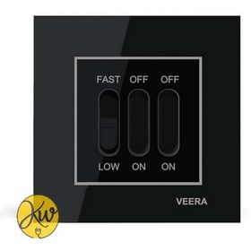 تصویر کلید کولر ویرا مدل امگا مشکی نقره ای مشکی - ویرا الکتریک 