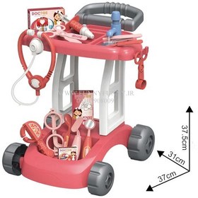 تصویر ست میز پزشکی چرخ دار 