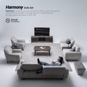 تصویر مبل کلاسیک ۸ نفره هارمونی دودی 