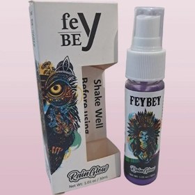 تصویر اسپره رنگ مو موقت شاین دار FEYBEY وزن 150 گرم FEYBEY