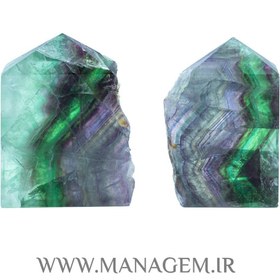 تصویر برج سنگ فلوریت رنگین‌کمانی 