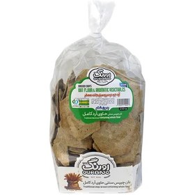 تصویر نان چیپس آرد جو دوسر و سبزیجات معطر 
