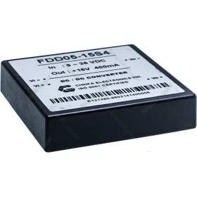 تصویر مبدل ولتاژ چینفا 400 میلی آمپر CHINFA FDD05-15S4 DC/DC IN:9-36V OUT:+15V 