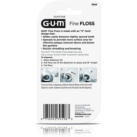 تصویر نخ دندان جی یو ام-GUM Fine Waxed Dental Flos(183 متر) 