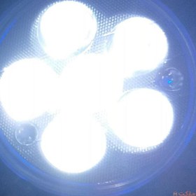 تصویر بلوری LED موتورسیکلت CG با قطر 14 سانت مدل 6 لامپ هاله دار 