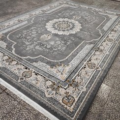 تصویر فرش ماشینی طرح سرور سایز ۱۲ متر ۵۰۰ شانه تراکم ۱۵۰۰ رنگ فیلی 