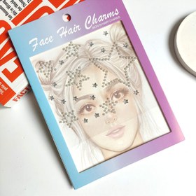 تصویر بسته 12 ورقی نگین چسبی پک 3(عمده) Hair charm gems