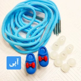 تصویر گیره و بند کفش - آبی 