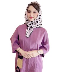 تصویر مینی اسکارف مزونی طرح قلب 