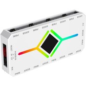 تصویر کنترل نورپردازی و سرعت فن V4.0 ARGB HUB PWM BK 