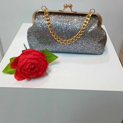 تصویر کیف مجلسی زنانه چرمی براق دستی و دوشی 