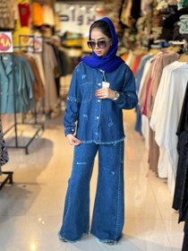 تصویر کت جین آستین جداشو کد ۳۰۳۳ 