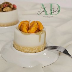 تصویر شمع چیز کیک پرتقال 