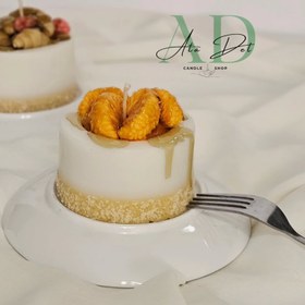 تصویر شمع چیز کیک پرتقال 