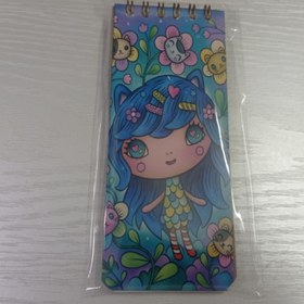 تصویر دفترچه یادداشت TO DO LIST طرح دختری با موهای آبی 