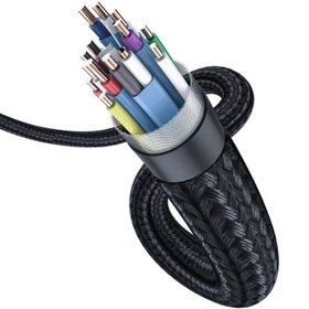 تصویر کابل DVI باسئوس مدل CAKSX-Q0G طول 1 متر Enjoyment Series DVI Male To DVI MaleAdapter Cable 1m Dark gray 