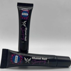 تصویر استامپینگ ژل(ژل شابلون) برند شانت نیل طراحی ناخن ۸میل تیوپی - سفید Stamping gel shanet nail 8ml nail design