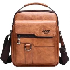 تصویر کیف دوشی مردانه چرم مصنوعی مدل BULUO 