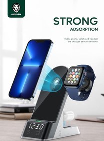 تصویر پایه شارژر وایرلس 6 کاره گرین مدل 6IN1 WIRELESS CHARGER STAND GRENN LION ا 6IN1 WIRELESS CHARGER STAND GRENN LION 6IN1 WIRELESS CHARGER STAND GRENN LION