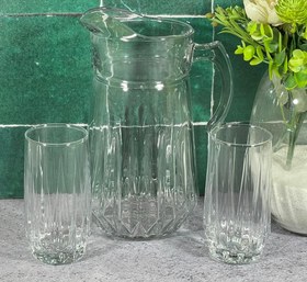 تصویر پارچ و لیوان بلور ۷ پارچه نوری تازه مدل مودنا Crystal pitcher and glass