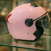 تصویر کلاه کاسکت اسکوتر صورتی kolah kasket eskoter