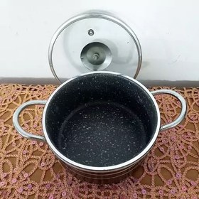 تصویر قابلمه تفلون گرانیتی دهانه 16 یک تا دو نفره ورق سنگین فریال 