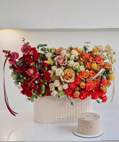 تصویر ست گل و کیک پاییزی 