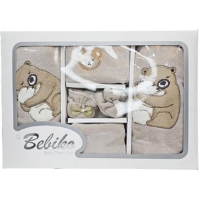 تصویر سرویس حوله نوزادی بلیکا – لطیف، جاذب و مناسب پوست حساس نوزاد 