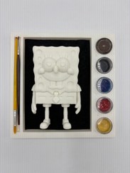 تصویر فیگور خام باب اسفنجی با پک رنگ آمیزی 