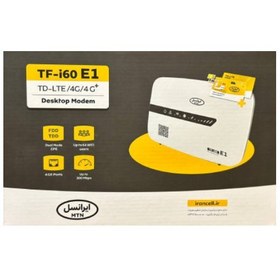 تصویر مودم ایرانسل TF-i60 E1 همراه با سیمکارت و بسته اینترنت - 100گیگ سه ماه Modem TF-i60 E1