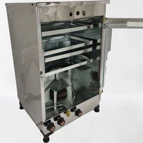تصویر تنور گازی چهار کشو نیمه استیل 