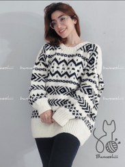 تصویر پلیور دستبافت بامشی 