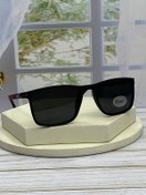 تصویر عینک آفتابی مردانه با فریم مشکی | سایز کوچک و عدسی پلاریزه UV400 مناسب رانندگی 