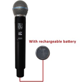 تصویر میکروفن بی سیم تک کانال پی وی wireless microphone p.v jm-121 