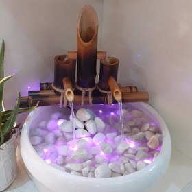 تصویر آبنما رومیزی دکوری بامبو مدل سلن 