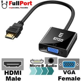 تصویر مبدل HDMI به VGA انزو مدل HD-42 ENZO HD-42 HDMI to VGA Converter