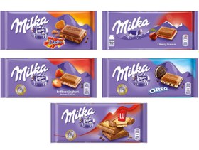 تصویر ۳عدد شکلات تخته ای میلکا اورجینال Milka Chocolate 