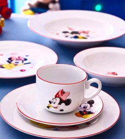 تصویر سرویس چینی زرین 1 نفره کودک میکی موس (5 پارچه) Zarin Iran ItaliaF Mickey-Mouse 5 Pieces Porcelain Kid Dinnerware Set