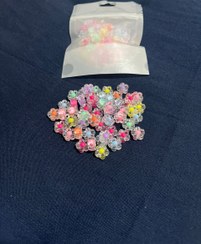 تصویر اکسسوری گل شفاف فانتزی رنگارنگ 