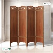 تصویر پاراوان ساده طرح کلاسیک رنگ گردو 