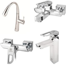 تصویر ست شیرآلات قهرمان مدل موج Ghahraman Set Faucet