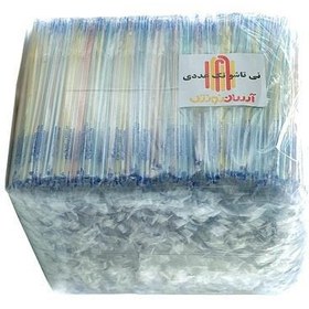 تصویر نی تاشو تک عددی سلفون دار آسان نوش AsanNoosh folding straws with cellophane (1 number)