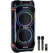 تصویر اسپیکر چمدانی بلوتوثی رویال مدل RSP-1025 با میکروفون و ریموت 